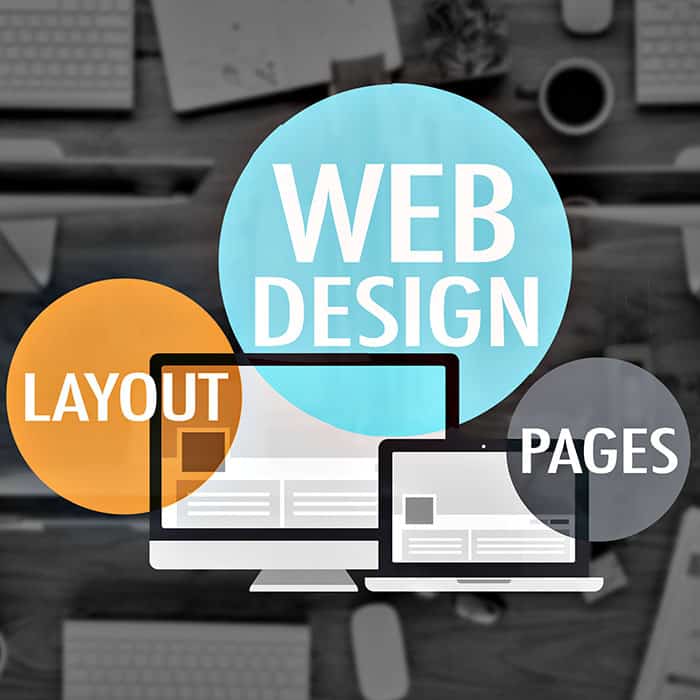 Web design concept with layout and pages illustration