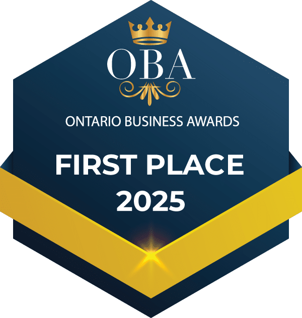 Ontario Business Awards first place 2025 emblem